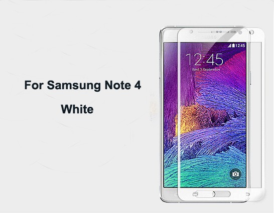 Samsung Galaxy Note 4 Colored Tempered Glass-White