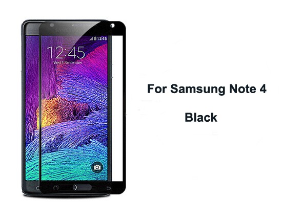 Samsung Galaxy Note 4 Colored Tempered Glass-Black