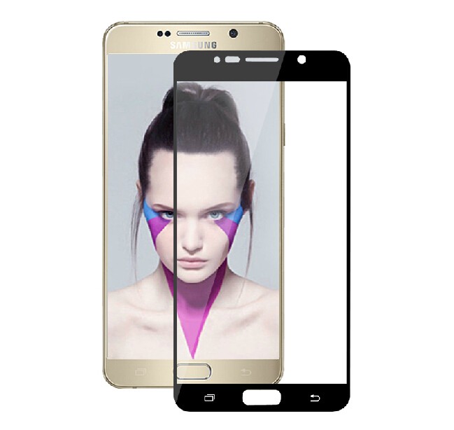 Samsung Galaxy Note 5 Colored Tempered Glass-Black