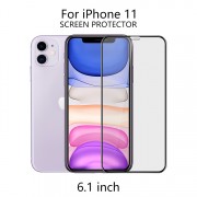 iPhone 11 Full Tempered Glass Screeen Protector-Black