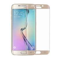 Samsung Galaxy S6 Edge Curved Colored Tempered Glass-Gold