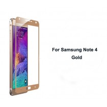 Samsung Galaxy Note 4 Colored Tempered Glass-Gold