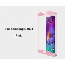 Samsung Galaxy Note 4 Colored Tempered Glass-Pink